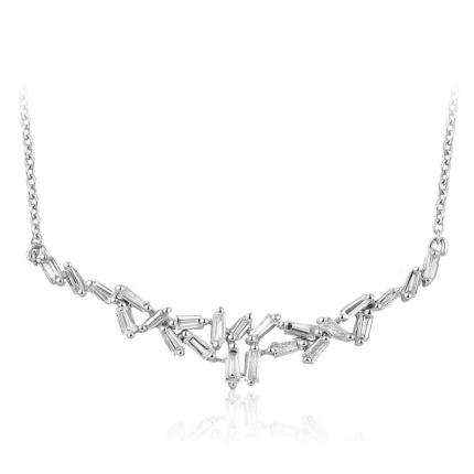 0.60 ct Baget Pırlanta Kolye